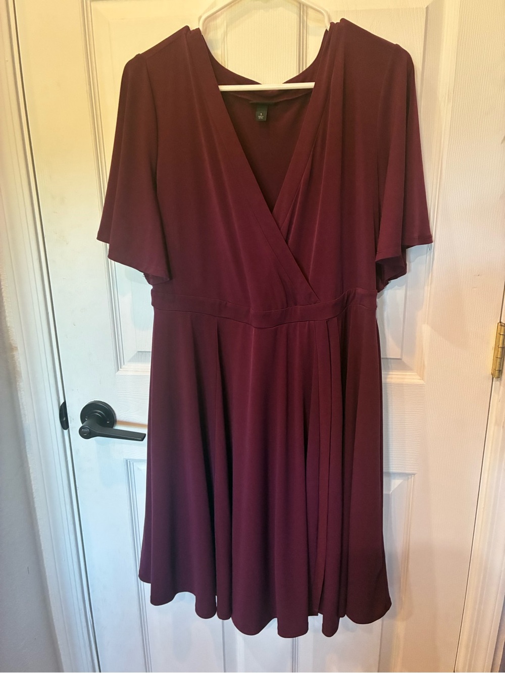 torrid Wine Faux Wrap Midi Dress